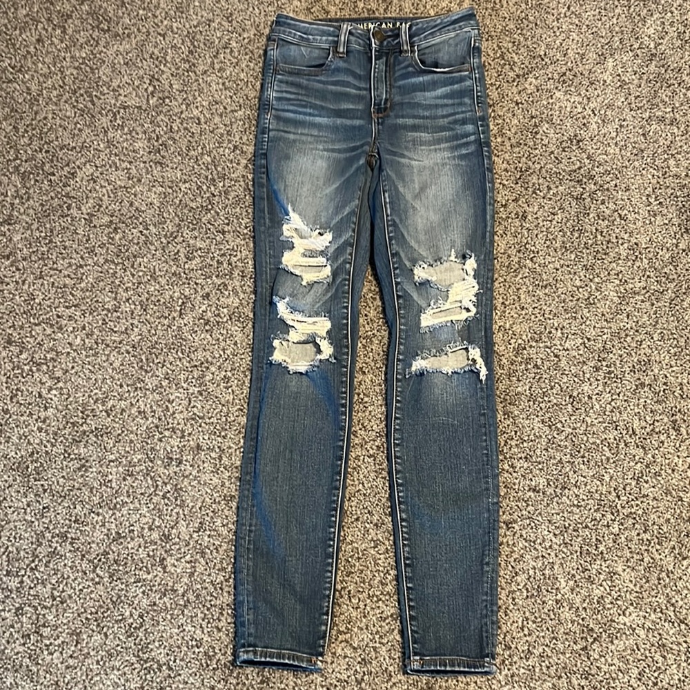 American Eagle Next Level Stretch Hi-Rise Jegging Size 6 Long EUC